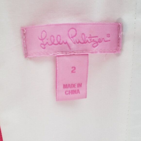 Lilly Pulitzer Maybell Dress Azalea Pink Stripe Size 2 Strapless Peplum Ruffle - Picture 7 of 9